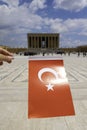 Turkish Flag and Anitkabir vertical photo. Turkish national holidays