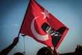 Turkish Flag With Ataturk On Gassed Man Festival Royalty Free Stock Photo