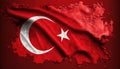 Turkish Flag Background with Earthquake Texture, Pray for Turkey Which Is Being Hit By An Earthquake Disaster