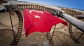 Turkish Flag at Blue Mosque in Istanbul Royalty Free Stock Photo