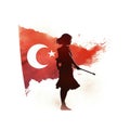 29 october Republic Day Turkey in turkish 29 ekim Cumhuriyet Bayrami. Ai Generated