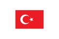 Turkey flag logo on a white background