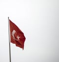 Turkish flag, original turkey flag on white background, turkish flag