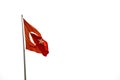 Turkish flag, original turkey flag on white background, turkish flag