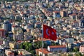 Turkish flag over Alanya Royalty Free Stock Photo