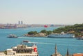 Turkish flag over Istanbul.