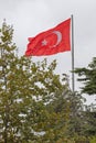Turkish Flag Pole Royalty Free Stock Photo