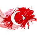 Turkish flag Royalty Free Stock Photo