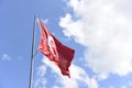 Turkish flag wave on sky Royalty Free Stock Photo