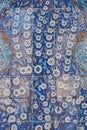 Turkish floral motiv decorated tiles. Traditional Iznik style. Turkey Royalty Free Stock Photo