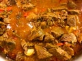 Turkish Food Beef Goulash or Gulas / Juicy Calf Meat Stew Close up View Royalty Free Stock Photo