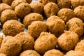 Turkish Food Meatballs made with Bulgur and Lentil Paste / Mercimek Koftesi also called Falafel.