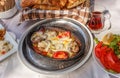 Turkish food with Roast meatballs Royalty Free Stock Photo