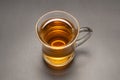 A turkish glass of tea on black background