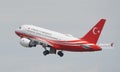 Turkish Government Airbus A318 take-off from Istanbul Ataturk Airport, Turkiye