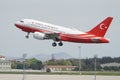 Turkish Government Airbus A318 take-off from Istanbul Ataturk Airport, Turkiye