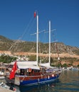 Turkish Gulet in kalkan Royalty Free Stock Photo