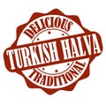 Turkish halva label or stamp