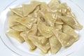 Turkish homemade manti, with potato and buttery ( Hingel - Sivas manti )