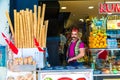 Turkish ice cream seller in Istanbul Royalty Free Stock Photo