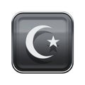 Turkish icon glossy grey.