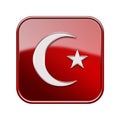 Turkish icon glossy red.