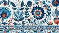 Turkish Iznik background texture traditional design, turkey, floral, pattern, seamless Generative AI