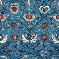 Turkish Iznik background texture traditional design, turkey, floral, pattern, seamless Generative AI