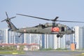 Turkish Jandarma Force Sikorsky S-70 displayed at Istanbul Ataturk Airport during Teknofest Istanbul, Turkiye