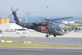 Turkish Jandarma Force Sikorsky S-70 displayed at Istanbul Ataturk Airport during Teknofest Istanbul, Turkiye