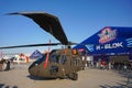 Turkish Jandarma Force TAI T-70 display in Istanbul Ataturk Airport during Teknofest Istanbul, Turkiye