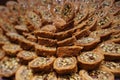 Turkish kadayif baklava sweet made with honey and pistachio nuts