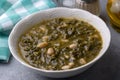 Turkish Kara Lahana corbasi - Black Cabbage or Kale Soup Royalty Free Stock Photo