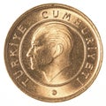 1 turkish kurus coin Royalty Free Stock Photo