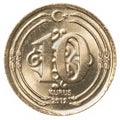 10 turkish kurus coin Royalty Free Stock Photo