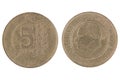 5 turkish kurus coin Royalty Free Stock Photo