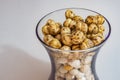 Turkish leblebi. close up turkish roasted chickpeas in glass