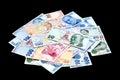 Turkish lira money Heap of banknotes