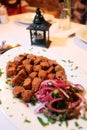 Turkish liver kebab `Ciger Kebab`