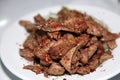 Turkish liver kebab `Ciger Kebab`