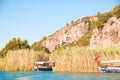 Turkish Lycian tombs on the Dalyan River