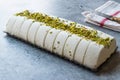 Turkish Maras Vanilla Ice Cream with Pistachio Powder Royalty Free Stock Photo