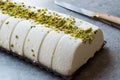 Turkish Maras Vanilla Ice Cream with Pistachio Powder Royalty Free Stock Photo