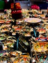 Turkish market stall bowl display