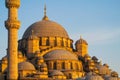 Turkish mosque domes at sunset Royalty Free Stock Photo