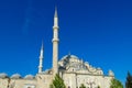 Turkish mosque with high minaret