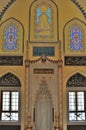 Turkish mosque interior design Royalty Free Stock Photo