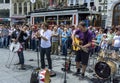 A Turkish musical band performs an impromptu concert at Istanbul in Turkey.