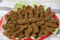 Turkish national dish chi kufte Royalty Free Stock Photo