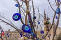 Turkish Nazar buncuk amulets on tree